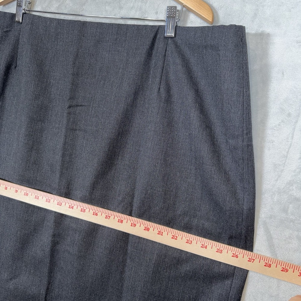 Pendleton Wool Skirt Women's 22W All Wool Dark Gray Pencil Skirt Lined Plus Size - Picture 9 of 12